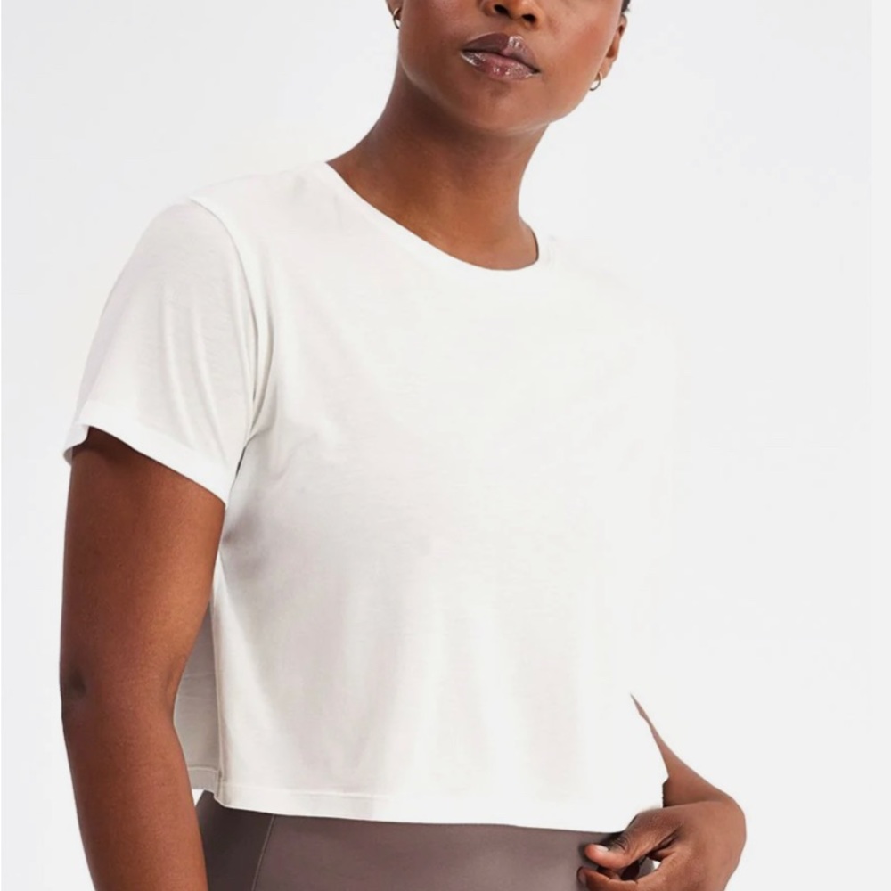 Girlfriend Collective Cropped White Tee